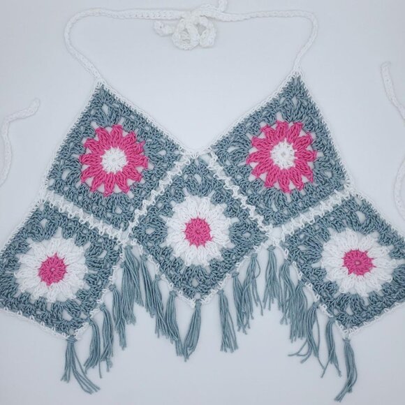 Handmade‎ crochet granny square boho top. - Picture 2 of 4